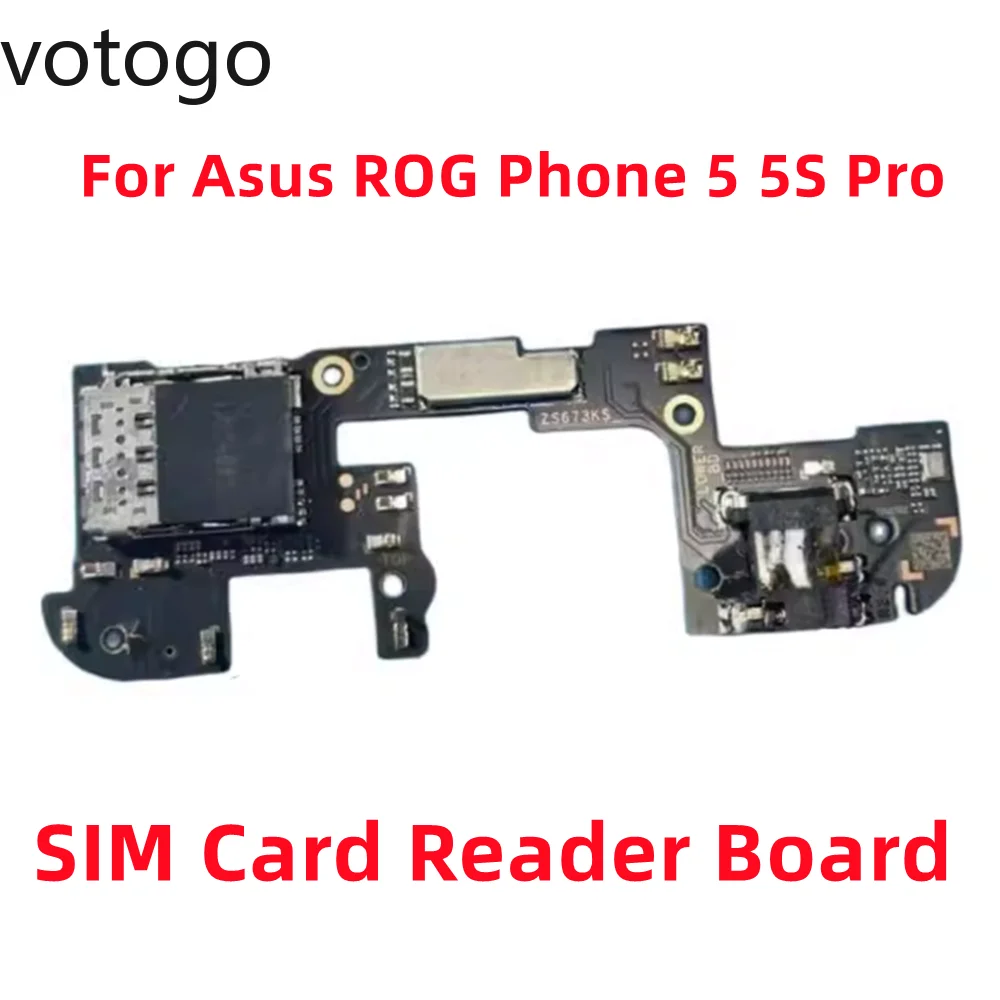 Оригинальное устройство для чтения SIM-карт ASUS ROG Phone 5 5S Pro 6 Слот для маленькой платы Держатель гарнитуры IC запасной гибкий кабель ZS673KS
