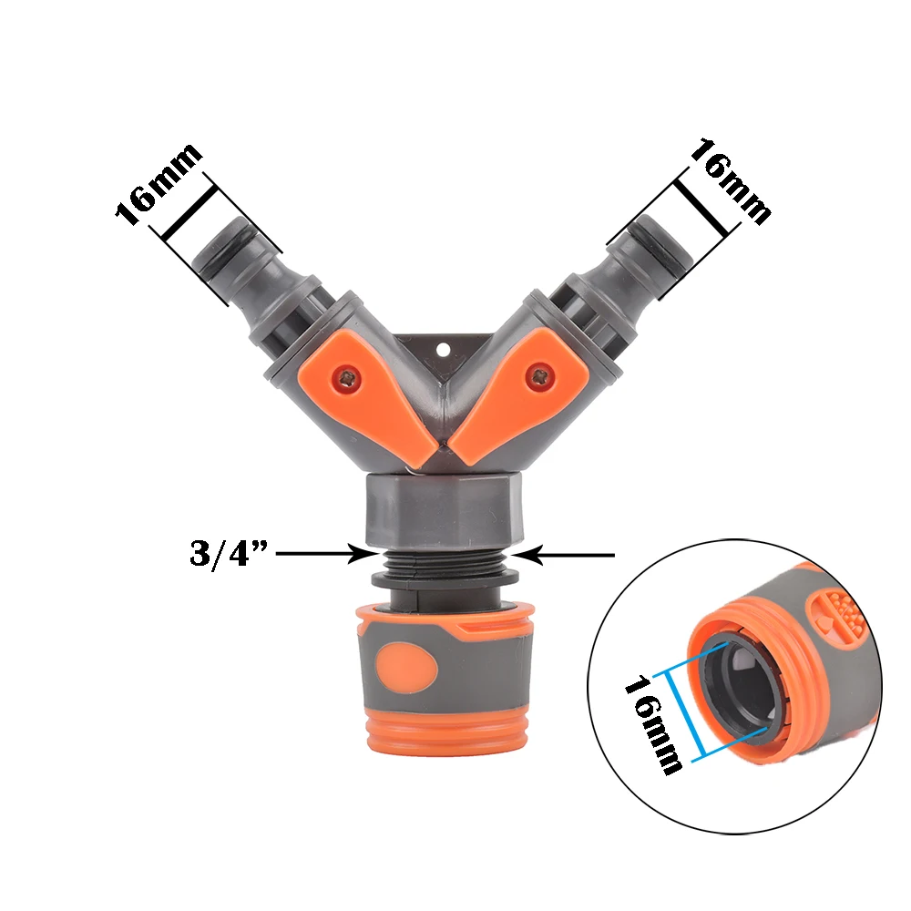 

Садовый разветвитель воды 2-х полосный пластиковый