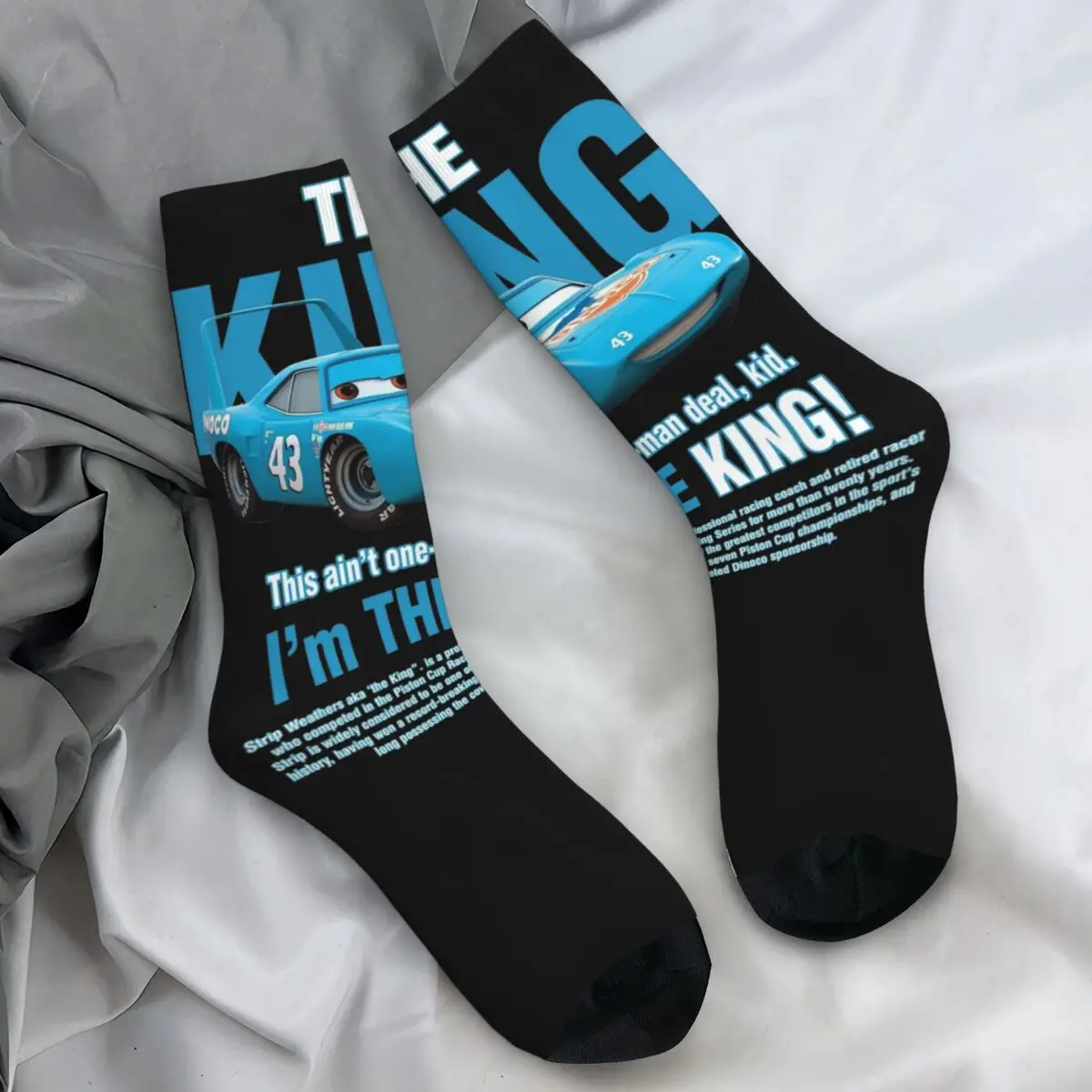 Чулки King Lightning McQueen забавные носки с графическим рисунком осенние