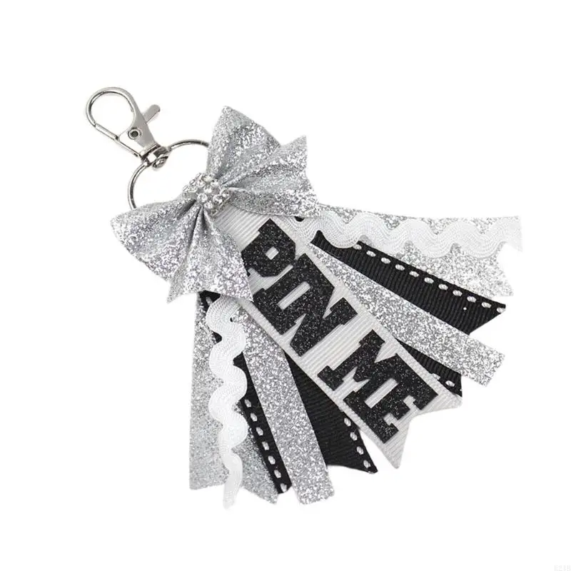 Фото E21b 2pcs прикрепите меня Cheer Cheer Checkains Sport Blitters Beautiful Team Keyfob с луком №3
