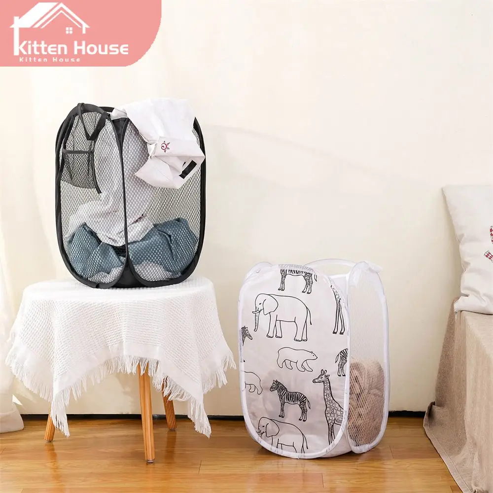 

High Quality Mesh Storage Bag High Fitness Minimalist Design Foldable Laundry Basket Wide Application Range Foldable Durable