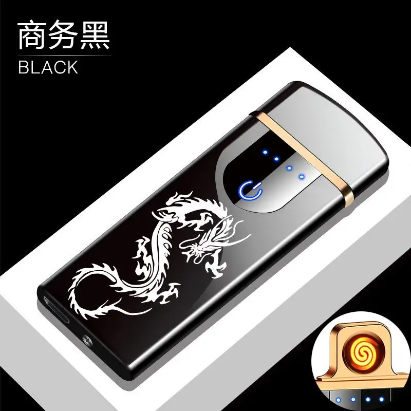 Ветрозащитная металлическая электрическая зажигалка с двойной дугой