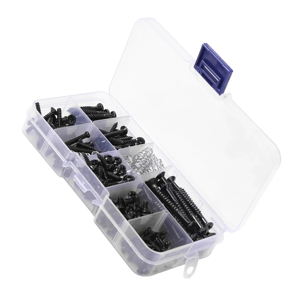 

226 Pieces Set Electric Guitar Metal Screw Kit Pickguard Back Plate Bridge Mounting Replacing Parts Musical Screws