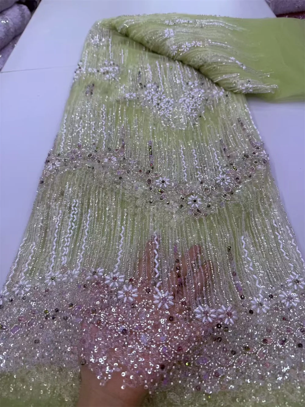 Золотая африканская кружевная ткань с блестками 5 ярдов высокое качество