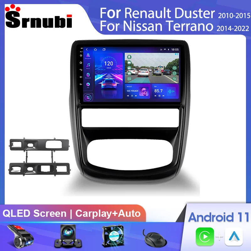 2 Din Andriod 11 Car Radio for Renault Duster 1 2010-2015 for Nissan Terrano 3 2014-2022 Carplay Multimedia Player Auto Stereo