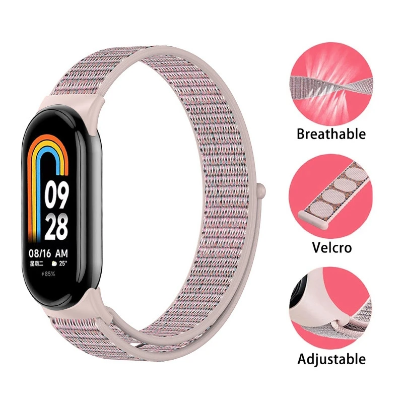 Strap For Xiaomi Mi Band 8 Bracelet Smart Watchband Replacement Wristband for MiBand 8 Nylon Breathable Wristband correa Pulsera
