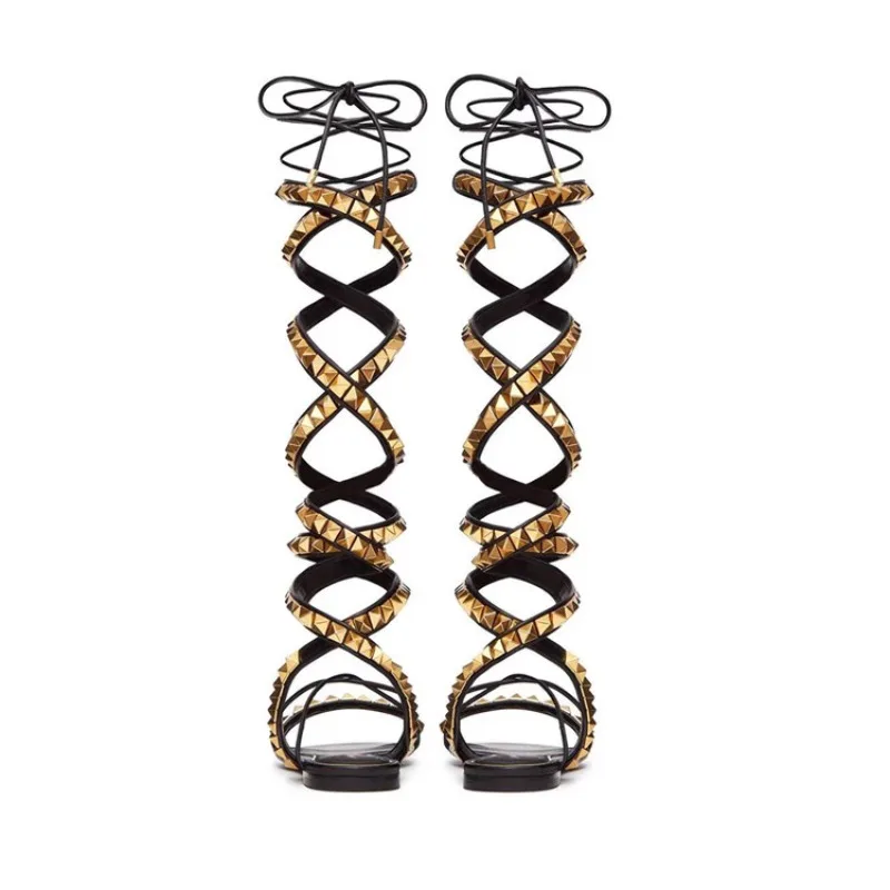 Сандалии женские на шнуровке