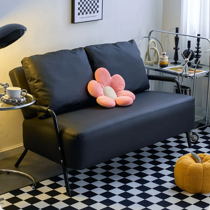 

Одноместный Loveseat маленькие диваны для гостиной ленивый PU современный кожаный диван скандинавский Железный арт дивани да согджорно мебель ...
