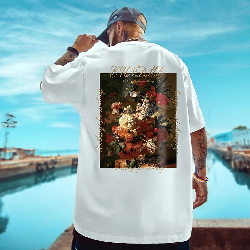 

Новинка 2023, футболка, уличная одежда, искусственная кожа, мужская, в стиле хип-хоп, большие размеры, в стиле Харадзюку, футболка с картиной, свободные хипстерские футболки