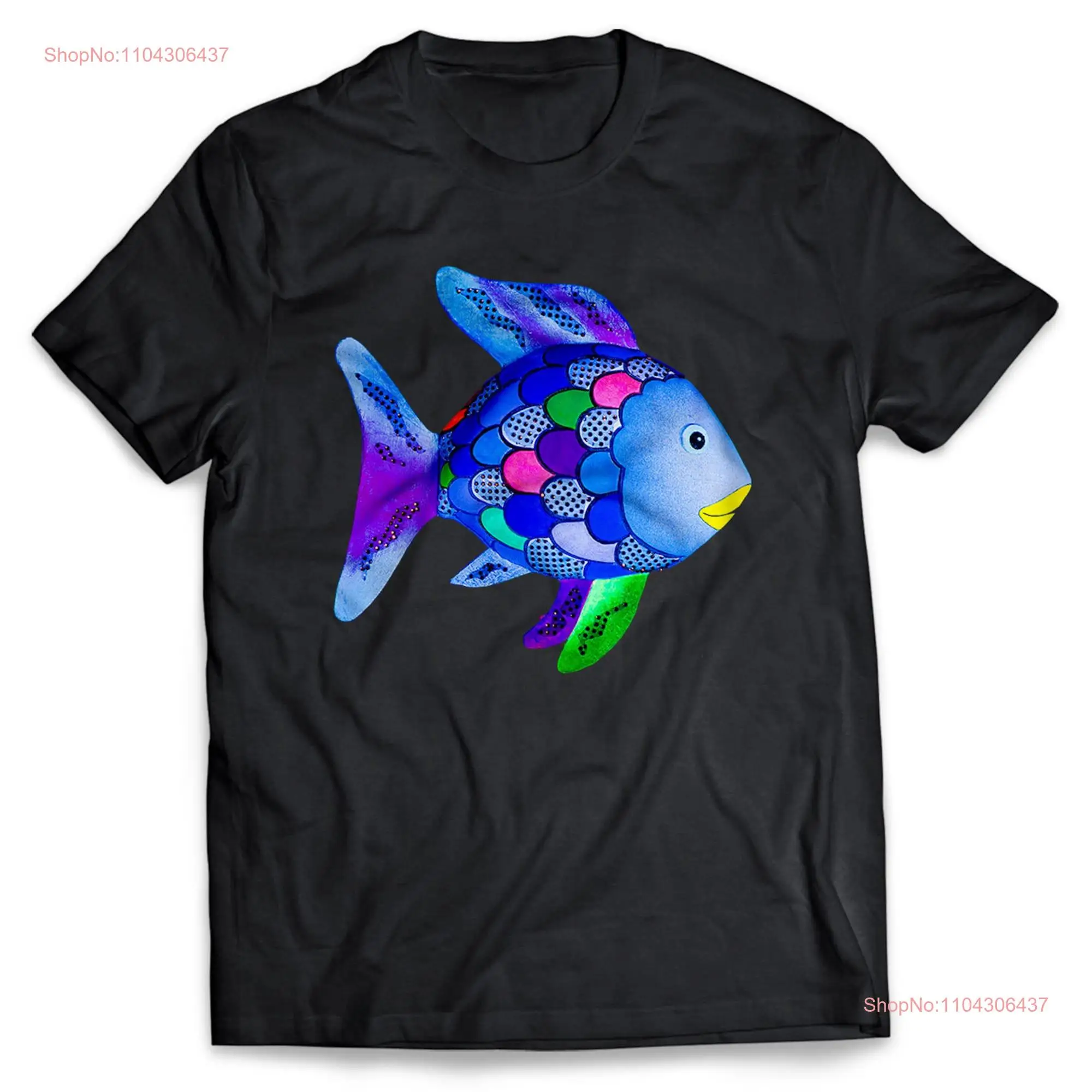 PapaLova Cute Rainbow Fish T Shirt Colorfull long or short sleeves