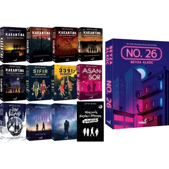 

Beyza Alkoç All Books 12 Book Set Turkish Books Love Roman Stories Turkish literature