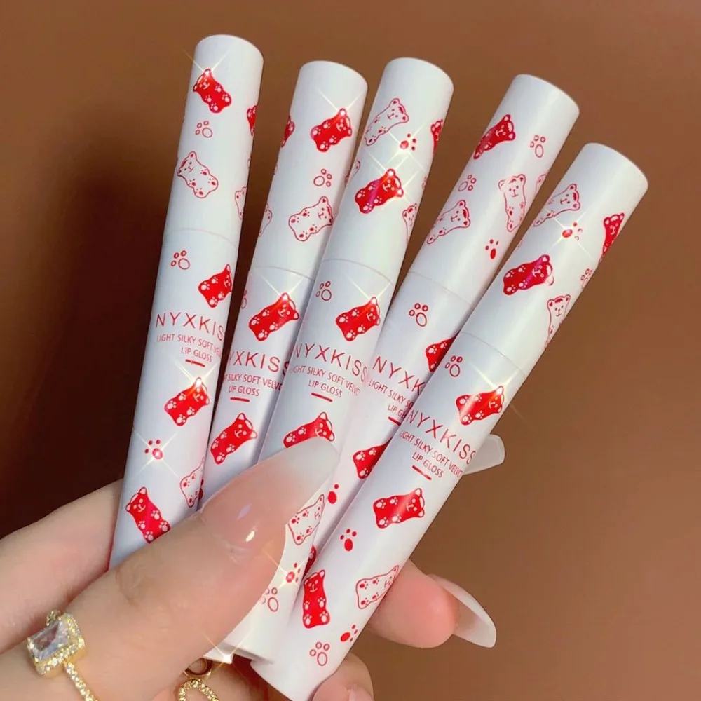 Красота Стойкий матовый блеск для губ Водостойкий легко окрашиваемый Бархатная