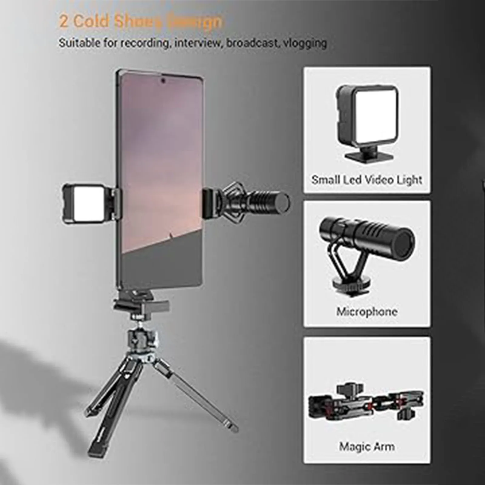 Metalowy uchwyt na telefon z uchwytem zimną stopkę Uniwersalny regulowany zacisk do tabletu iPhone Samsung Huawei 4 7–12 9 дюйма