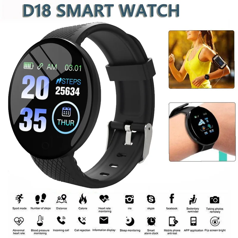 

Smart Watch Men Heart Rate Monitoring Wristwatch Round Women Sport Bracelet Fitness Activity Tracker Smartwatch For Android IOS