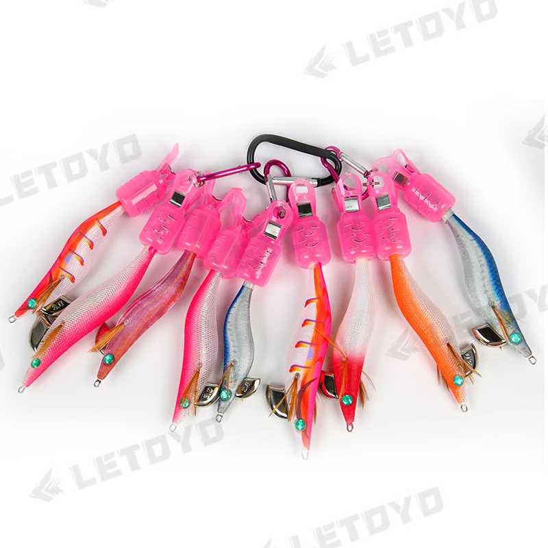 Letoyo 9pcs Squid Jig Hook Cover Fishing Hooks Cover Umbrella Hook Caps Protector Fishing Jigs Lure Safety Caps Fishing Accessor images - 6