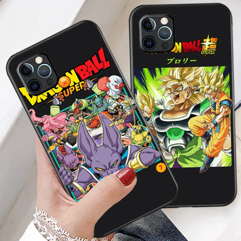 

Dragon Ball Anime Phone Case For Funda iPhone 11 12 13 Pro Max 12 Mini X XR XS Max 6 6s 7 8 Plus Black Soft Celular Etui