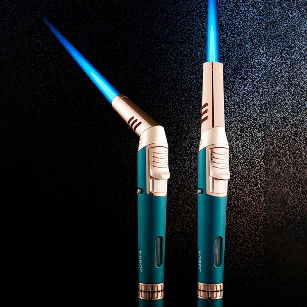 

Зажигалка для кухни, многоразовая газовая лампа с длинным синим прямым пламенфонарь, Вращающийся Поворотный пистолет зажигания для барбек...