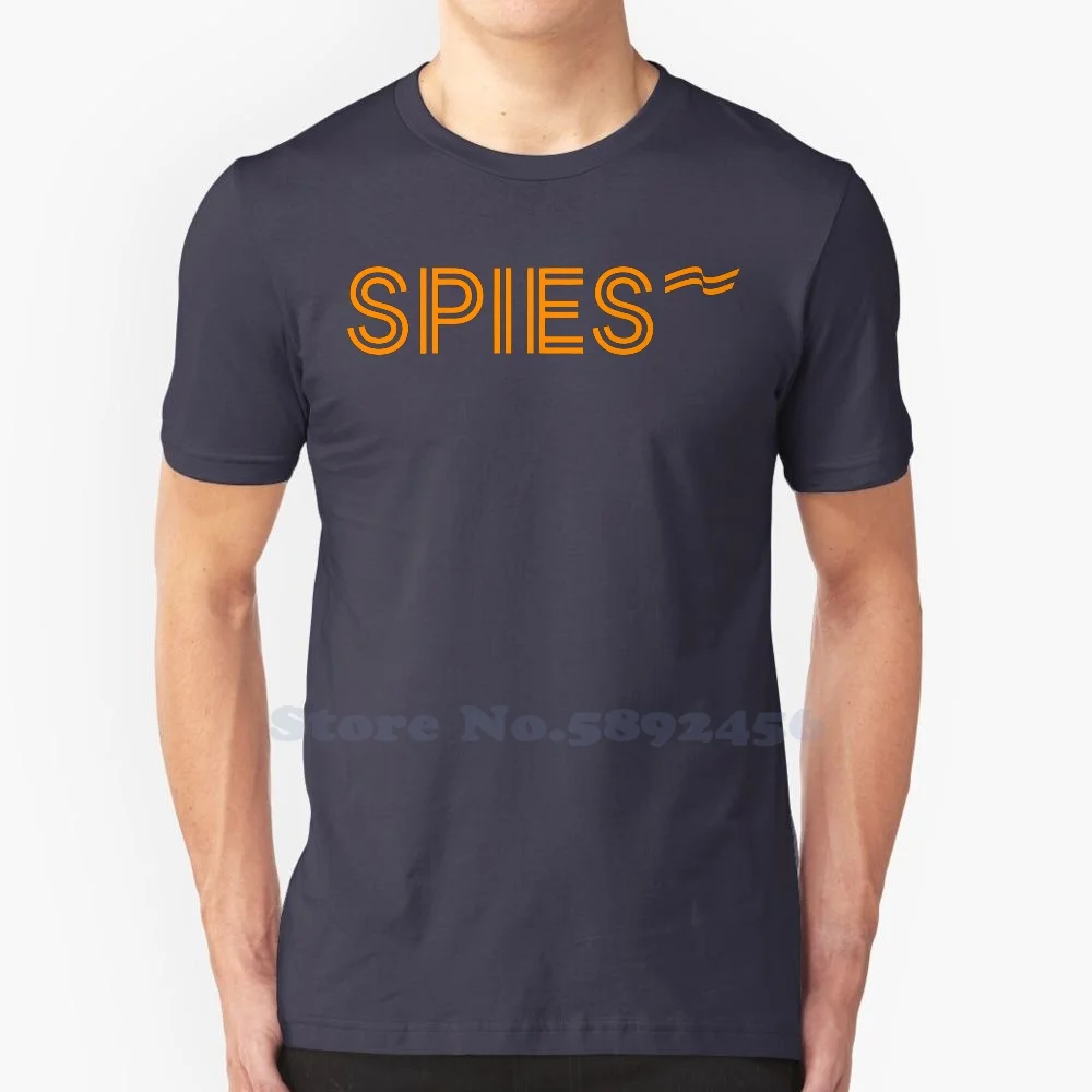 

Повседневная Уличная футболка Spies с принтом логотипа, футболка из 100% хлопка с графическим рисунком
