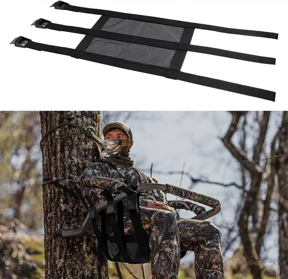 

Outdoor Hunting Seat Accessories Tree Frame Seat Replacement Adjustable Detachable Tree Fixed Seat Accessories Mesh Ladder Seat