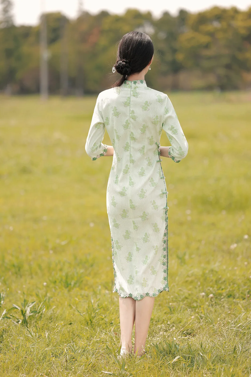 2023 современное улучшенное платье Чонсам в китайском стиле новый цветочный