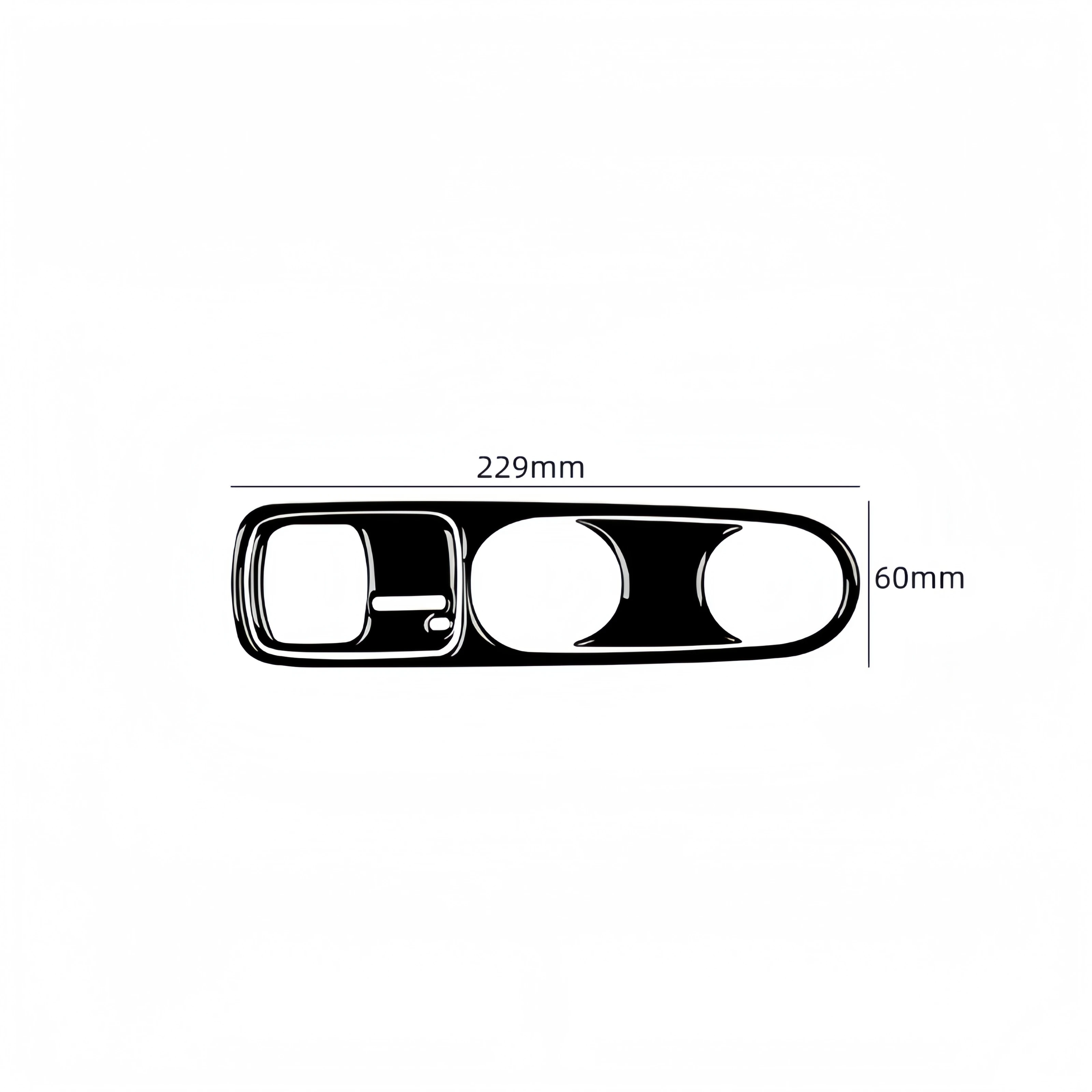 Для Mercedes-Benz Smart Fortwo 451 2008-2010: Декоративная накладка на панель рычага переключения передач, цвет черный глянец, аксессуары для интерьера автомобиля (art.: 3920d992ec61d) - 3920d992ec61d