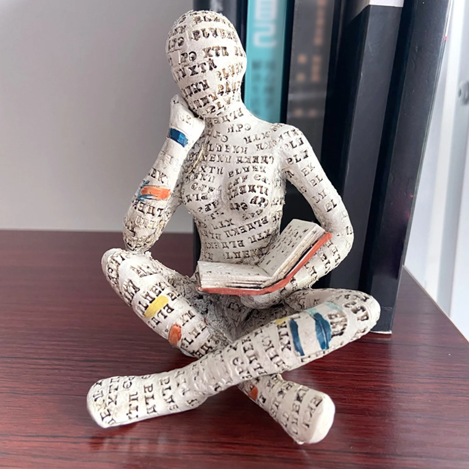 

Pulp Woman Reading Book Decoration Meditation Style Home Resin Figurine Abstract Sculptural Figurine For Home Decor Modern Off