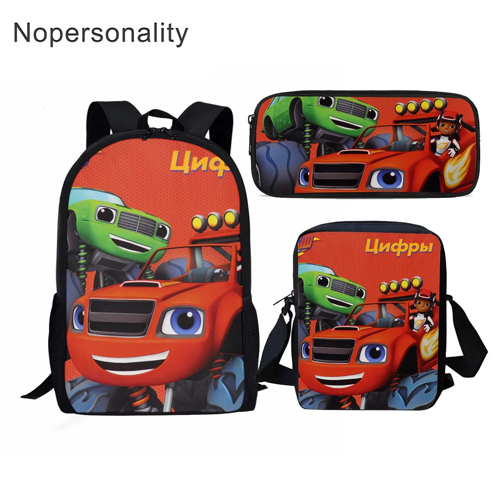 Школьный портфель twoheart sgirl для мальчиков, детский рюкзак с рисунком Блейза и монстра, Повседневная сумка-мессенджер для детей