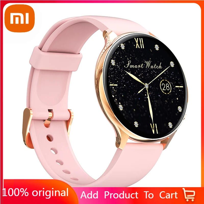 

Смарт-часы Xiaomi с Bluetooth и HD-вызовами для мужчин и женщин, спортивный фитнес-трекер с пульсометром, мужские часы для Android IOS + коробка