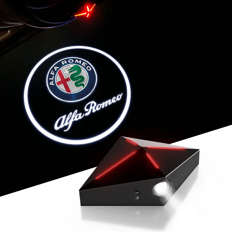 

2pcs Car door welcome warning light accessories for Alfa Romeo 159 Brera Giulia Giulietta gt gtv SPIDER STELVIO 8c
