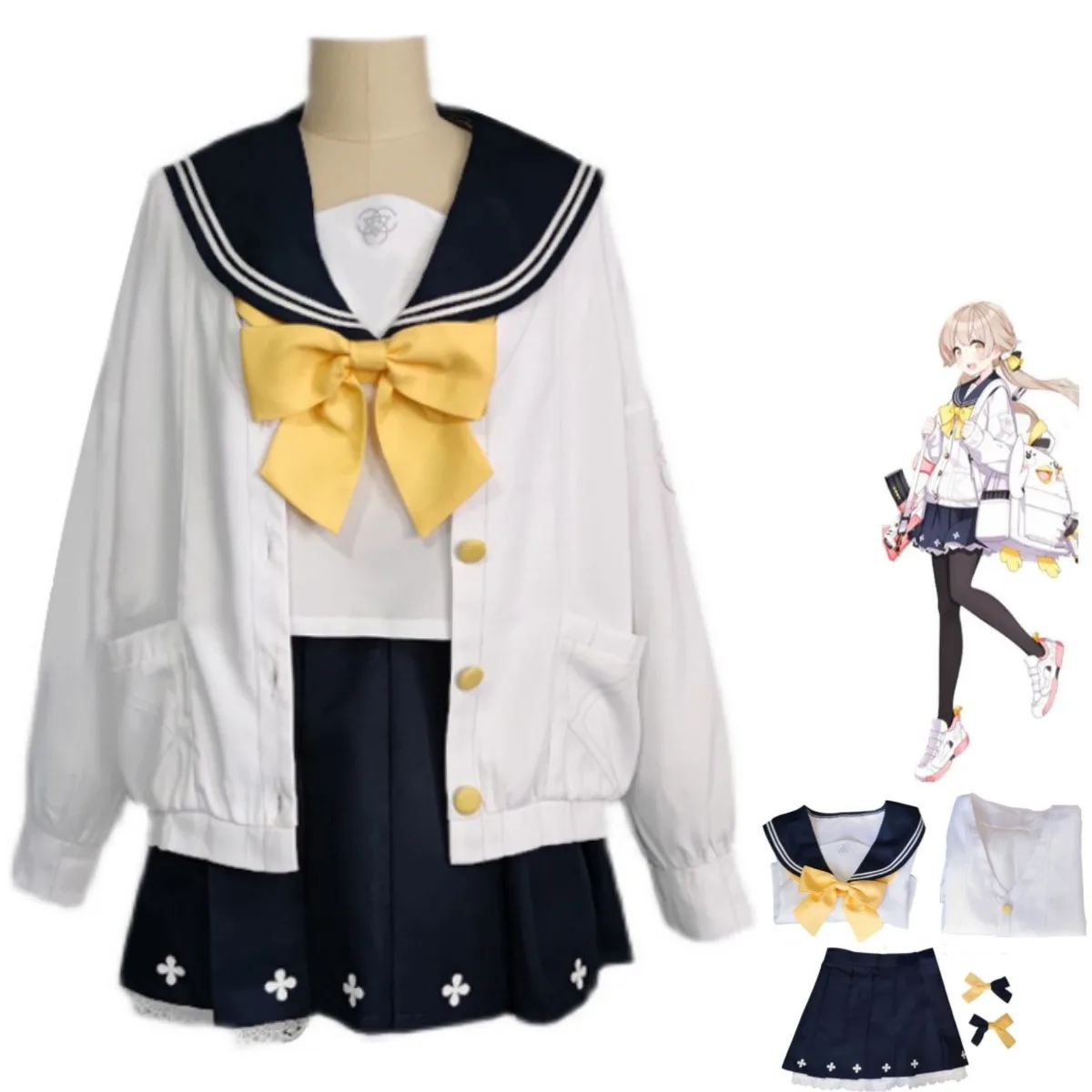 

Anime Game Blue Archive Project MX Ajitani Hifumi Cosplay Costume Women Japanese JK Uniform Kawaii Birthday Party Sailor Suit