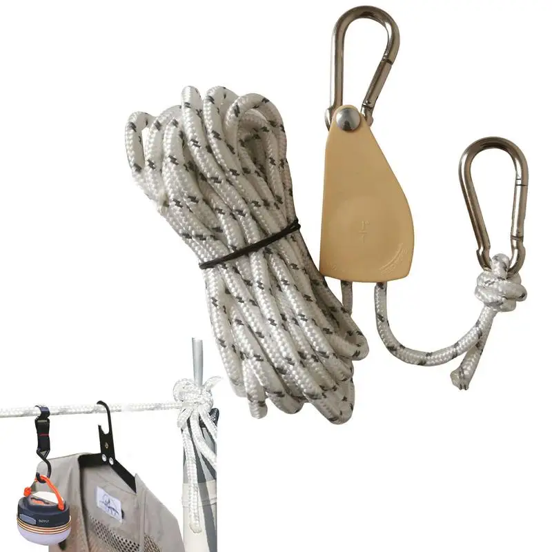 

Windproof Tent Cord High-strength Tent Rope Roller Skating Design Camp Tent Cord Firm Fix & Slide Freely Tent Rope Cords For