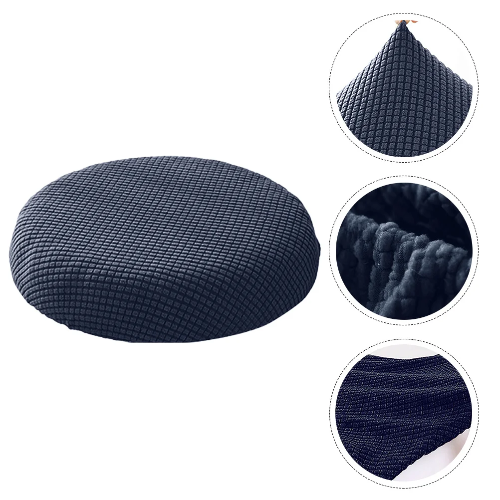 

Round Stool Cover Armchair Slipcover Black Chair Covers Protector Anti- Polyester Round Stool Cushions Banquet Seat covers