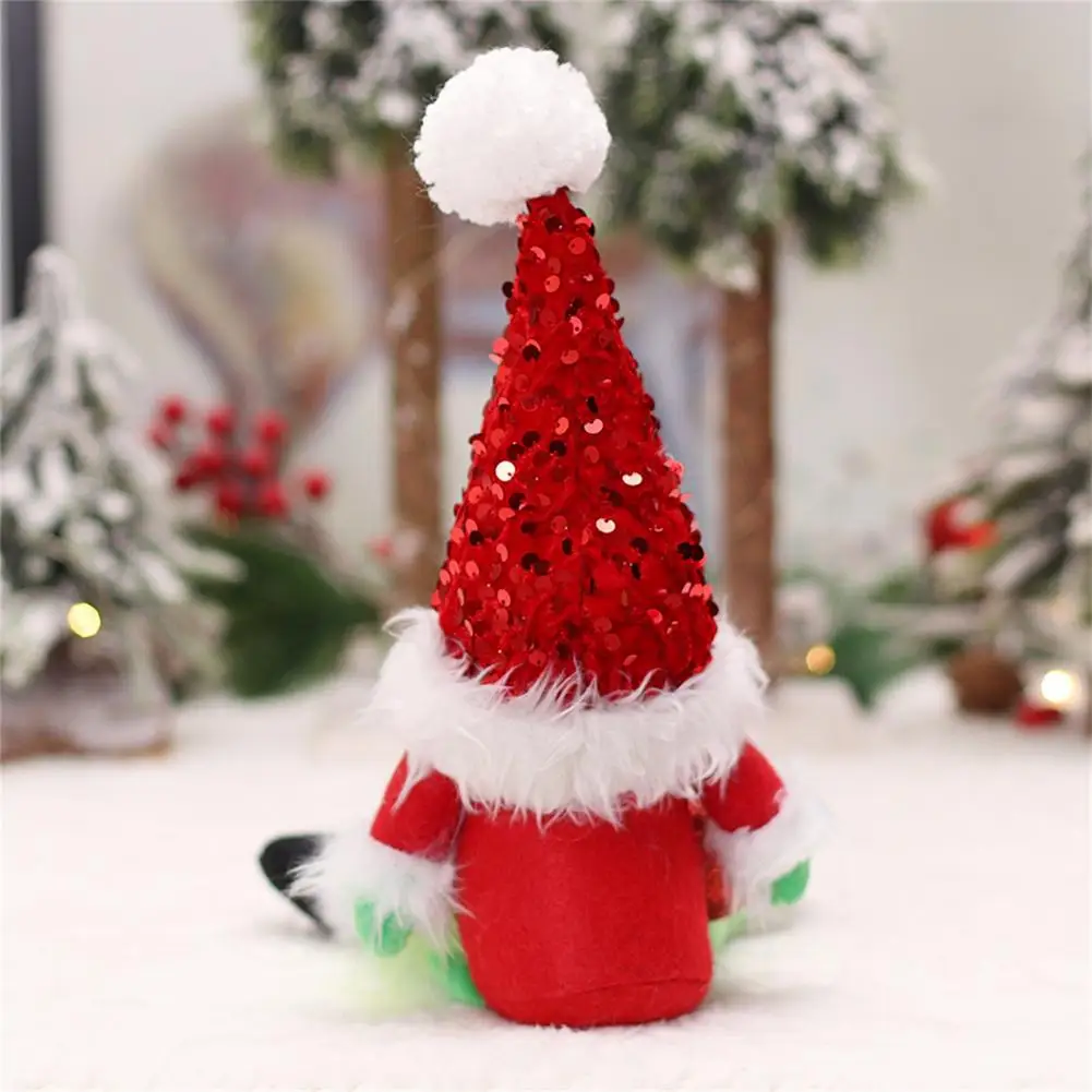 

Exquisite Christmas Ornaments Glitter Sequins Hat Male/Female Type Faceless Doll Plush Gnomes Doll