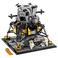 fit 10266 1112pcs usa apollo international space station 11 lunar moudle lander technical building block bricks kid gift toy