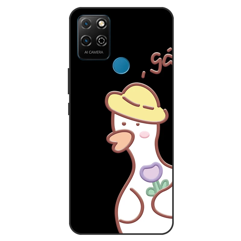 Чехол для Huawei Honor Play 5T стильный мультяшный чехол черный силиконовый телефона Play5T