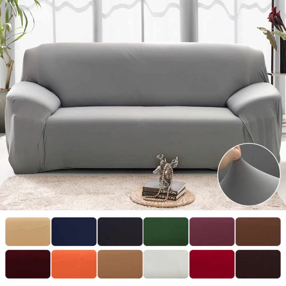 

Solid Color Sofa Covers for Living Room Elastic Sofa Cover Corner Couch Cover Sofa Slipcovers Chair Furniture Protector Funda el