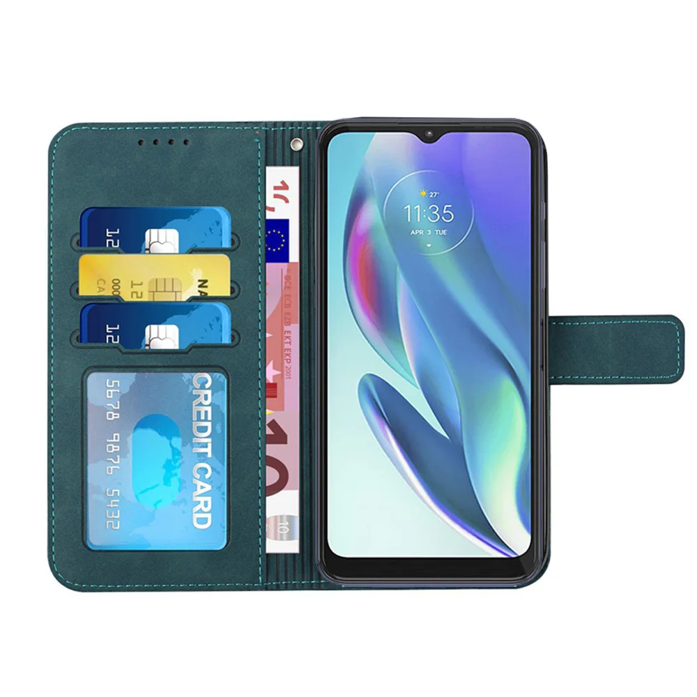 Кожаный чехол-книжка для Motorola Moto E7 Power G22 G52 G50 G60S G41 | Мобильные телефоны и