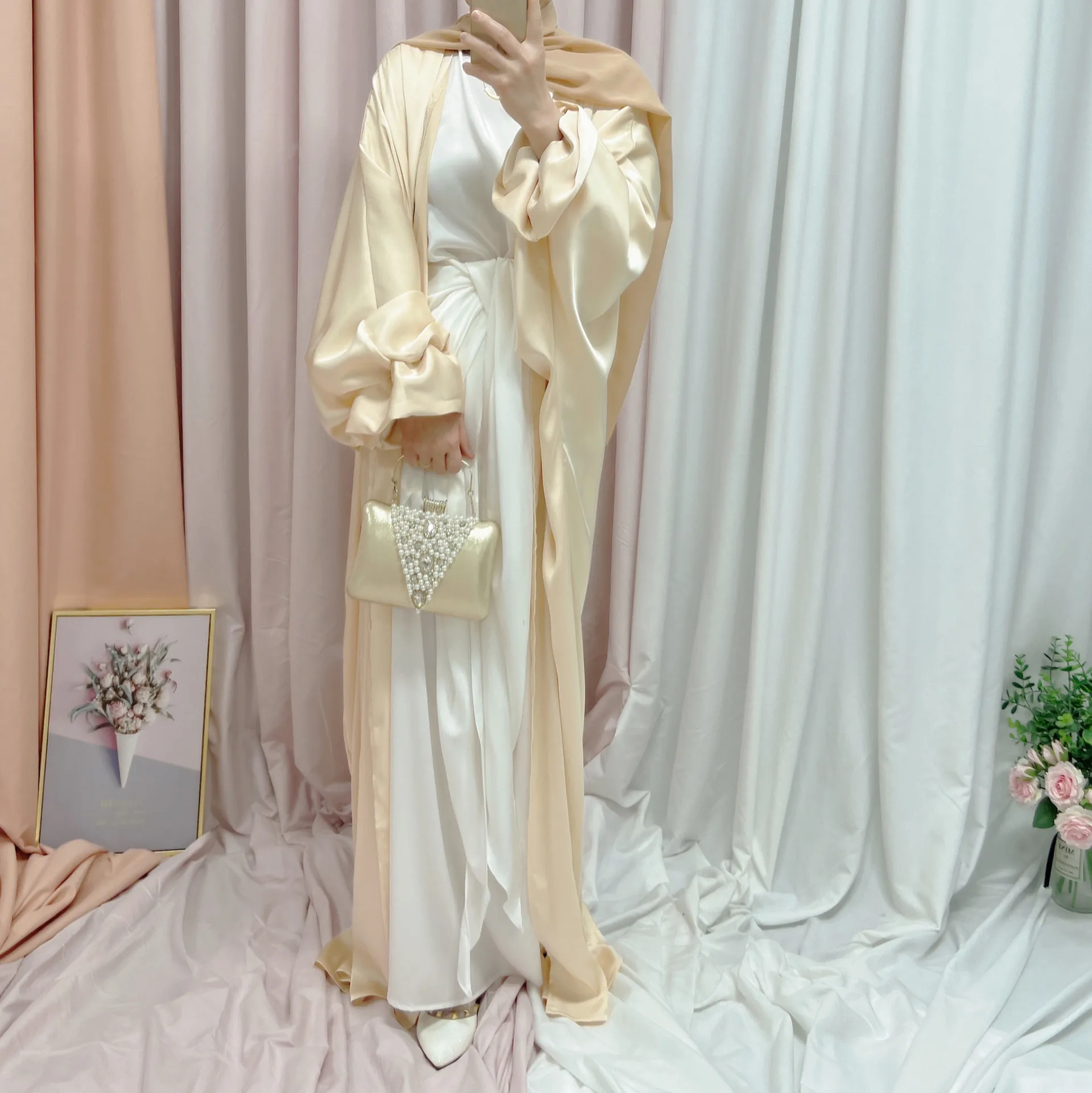 Открытый Кафтан Дубай Abaya кардиган индейка кимоно халат мусульманское длинное платье Рамадан Абая для женщин Caftan Исламская одежда 2022