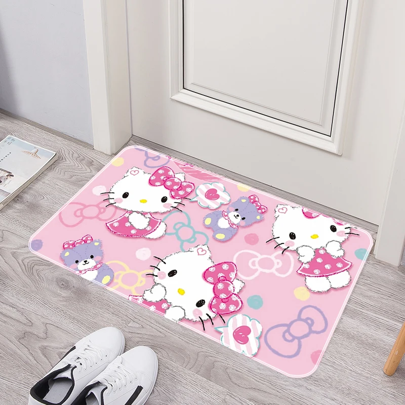 

Hellos Cat Kitty Carpet in the Living Room For Kitchen Entrance Doormat Home Bathroom Mat Lounge Rug Bath Door Rugs Bedroom Foot