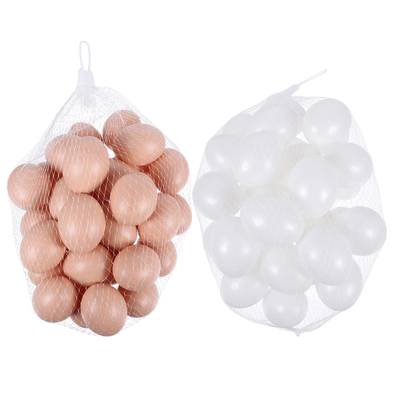 

60 Pcs Ornament Kids Ester White Eggs Homemade Ornaments Easter Toys Lifelike Chicken Self Resurrection Simulation