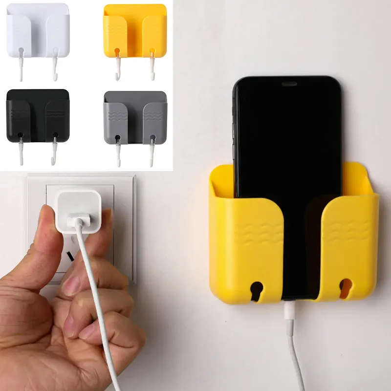

Wall Mounted Organizer Air Conditioner TV Remote Control Storage Box Mobile Phone Plug Holder Multifunction USB Charging Stand