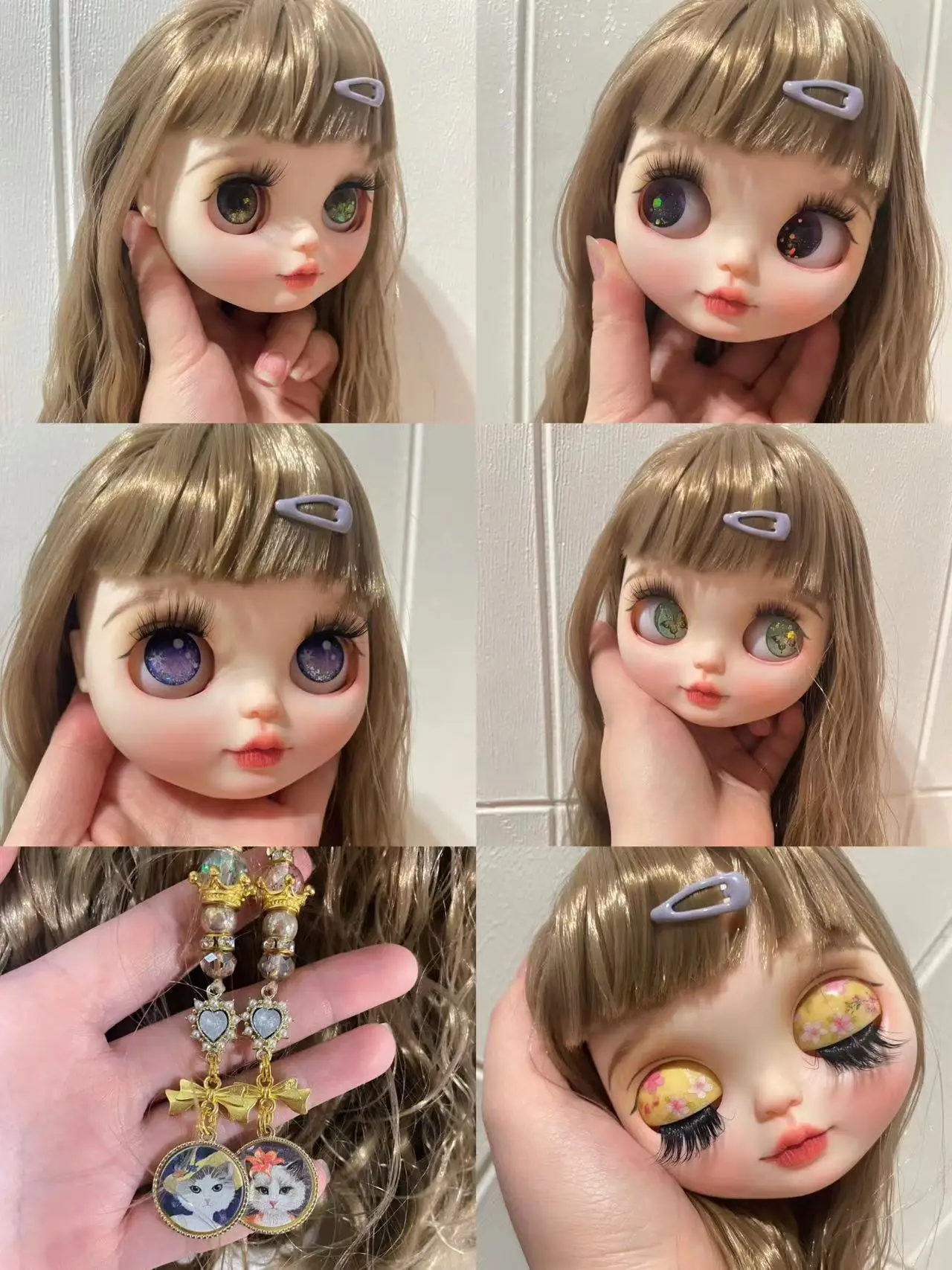 

Кукла RBL Blythe 1/6 из аниме, белая кукла для макияжа с лицом и головой, 30 см, игрушка BJD