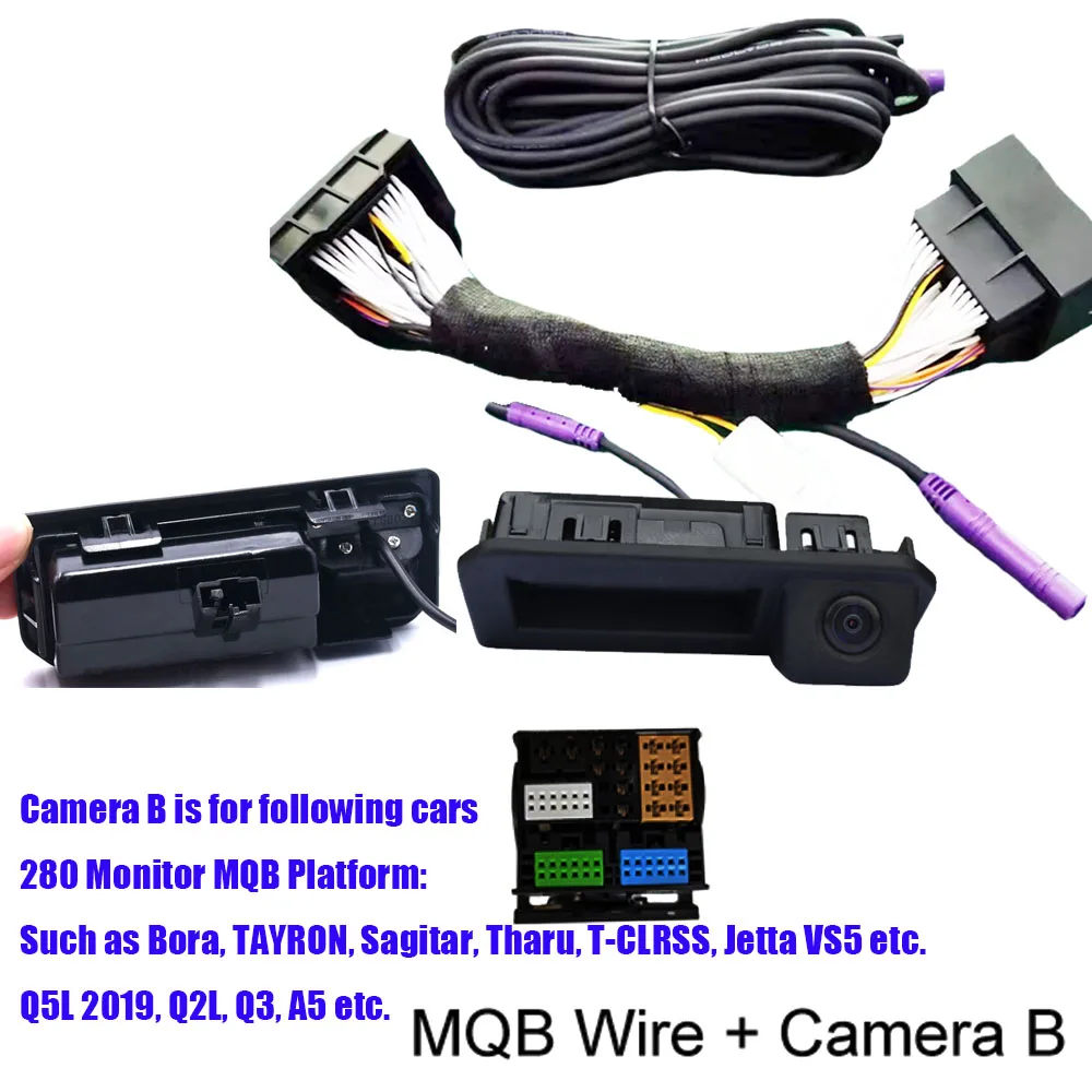 Автомобильная камера заднего вида CanBus с динамической траекторией заднего вида для Skoda Octavia Volkswagen Tiguan 187B 280 MQB PQ Audi A5 Q5