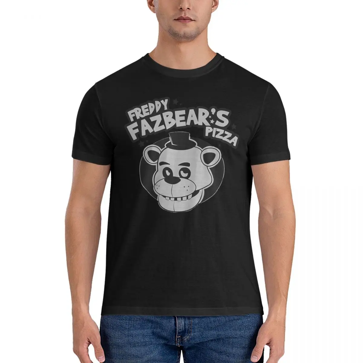 Футболка F-Fnaf мужская с коротким рукавом забавная тенниска из чистого хлопка