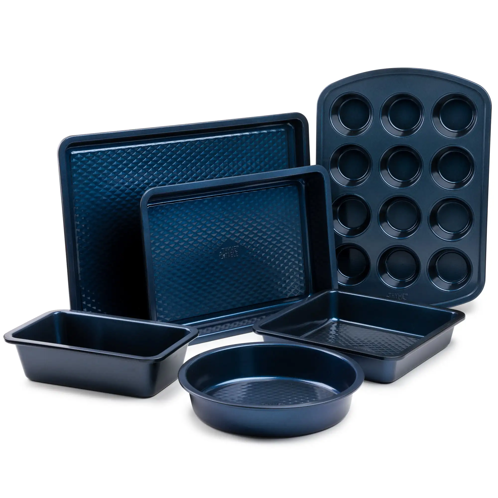 

Thyme & Table Non-Stick Aluminized Steel Baking 6pc Set, Navy