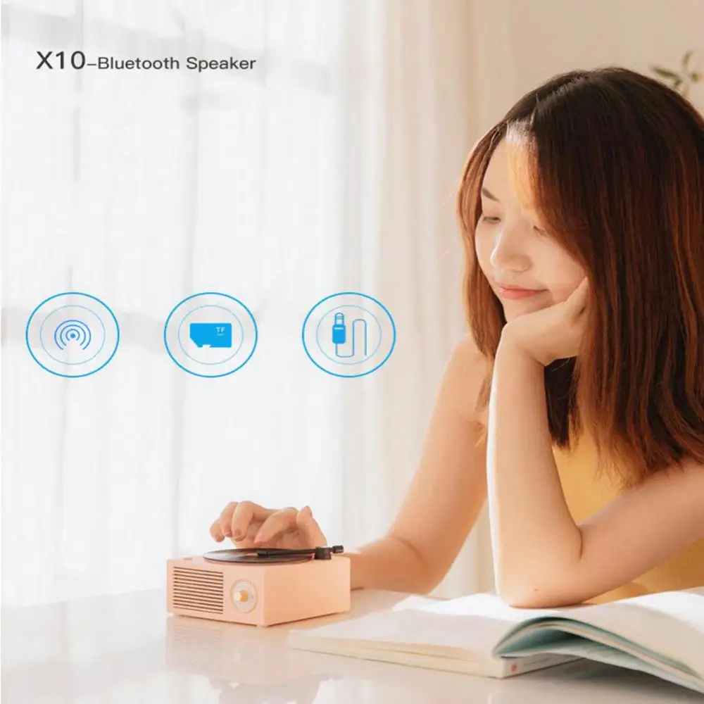 2021 горячая Распродажа мини ретро виниловая запись беспроводной Bluetooth динамик