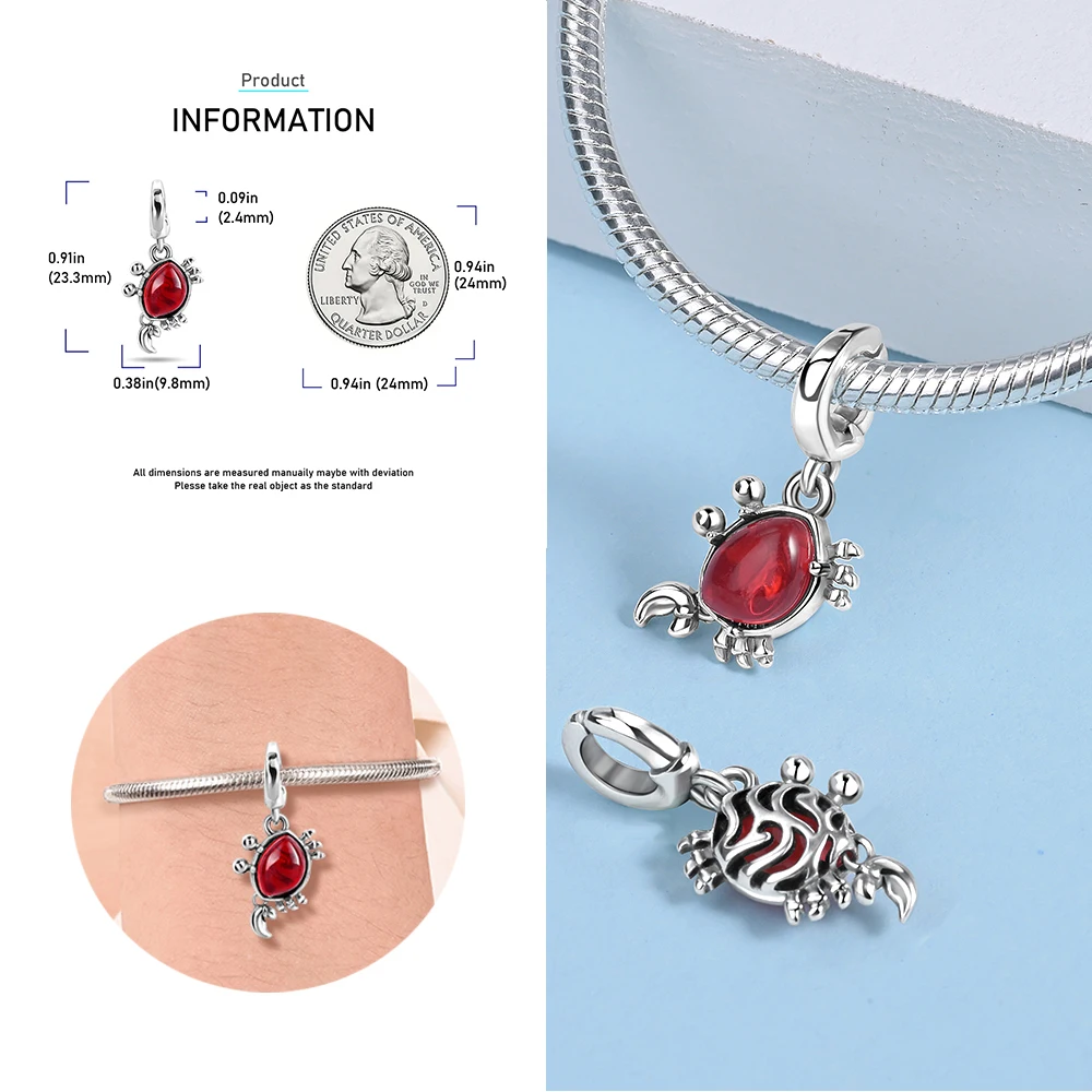 Подвеска в виде рыбы краба Кита и ракушки для браслета Pandora