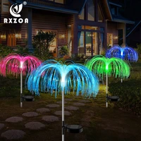 solar jellyfish light 7 discoloration outdoor waterproof fiber optic landscape light garden light corridor path decorative