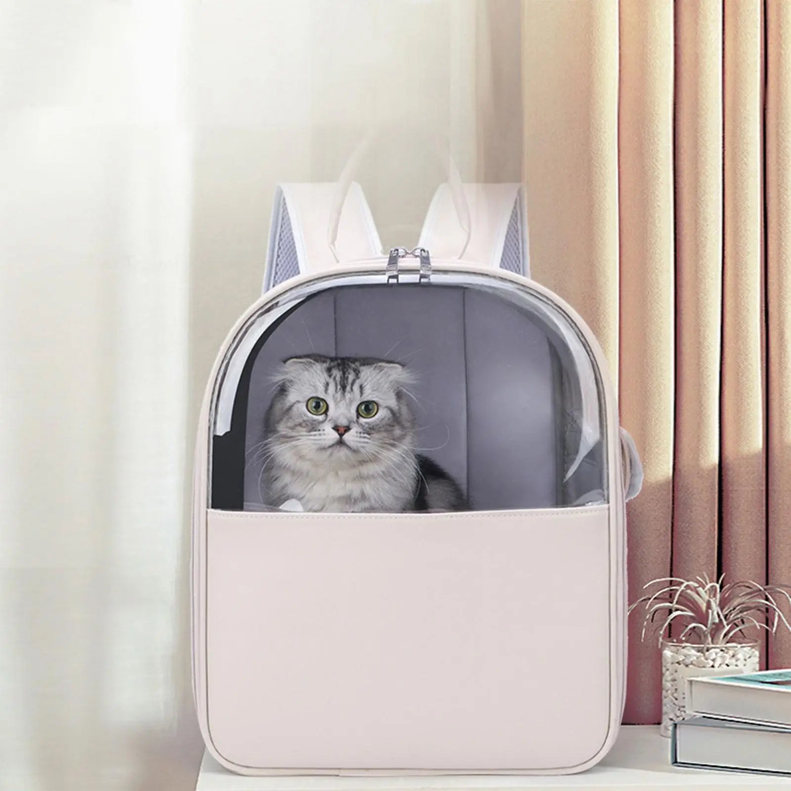 

Воздухопроницаемая Сумка-переноска для домашних животных, прозрачный рюкзак для щенков и кошек для путешествий и улицы