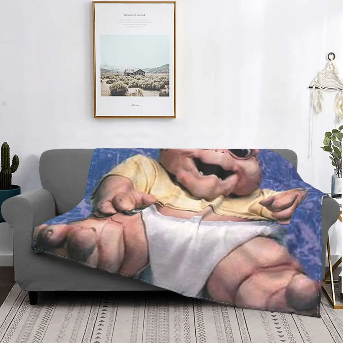 

Baby Sinclair The Dinosaurs, 1 manta a cuadros para cama, sofá cama, funda de verano, colchas de verano